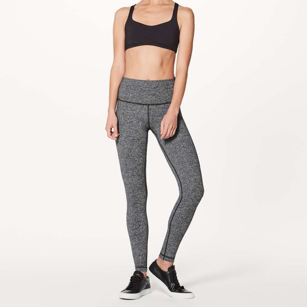 LULULEMON Wunder Under High Waisted Spacedye Grey Leggings